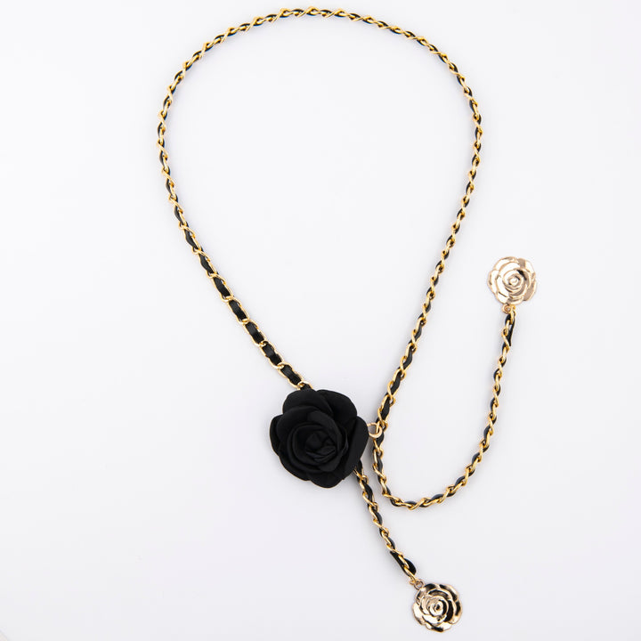 Fashionable chain belt with rose details Kalsten