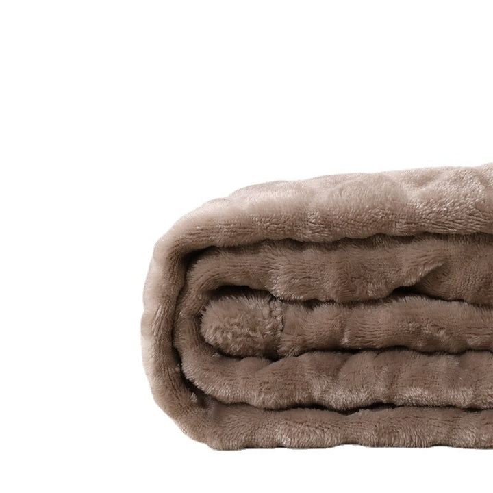 Premium Fleece Diamond Quilted Throw Blanket
