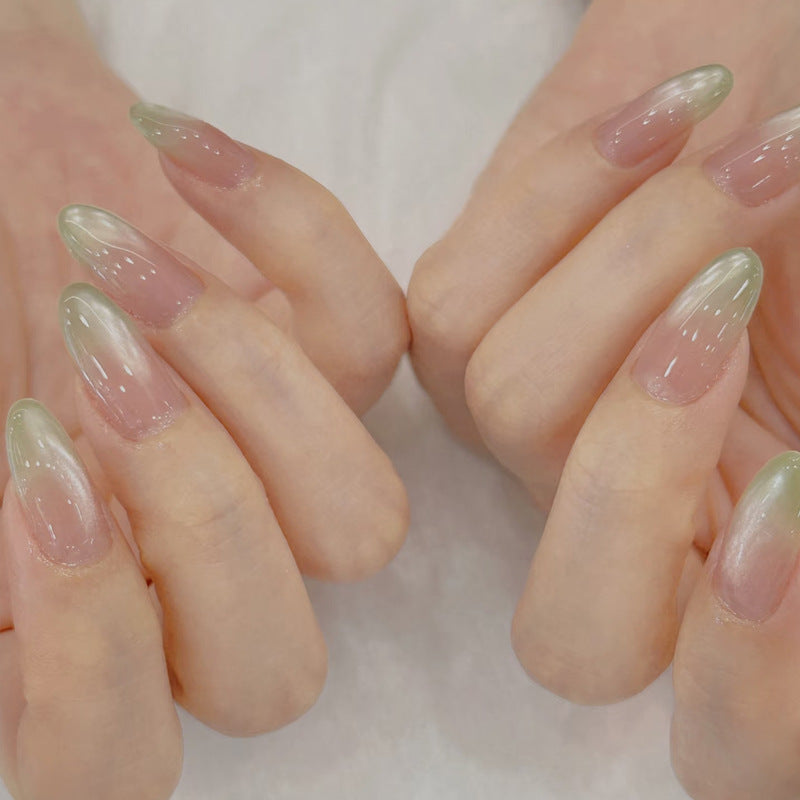 Elegant Ombre Almond-Shaped Press-On Nails Kalsten