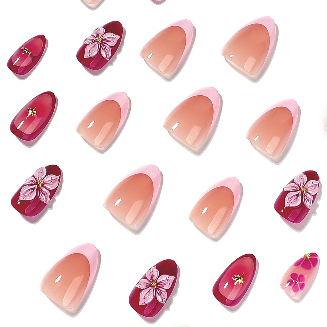 Artificial Nail Art with Flower Design Kalsten