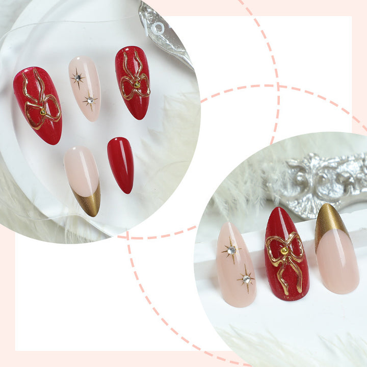 Artificial nail set with festive designs and elegant 3D decorations Kalsten