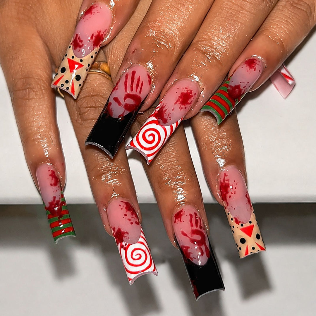 Creative nail art set with creepy Halloween design Kalsten