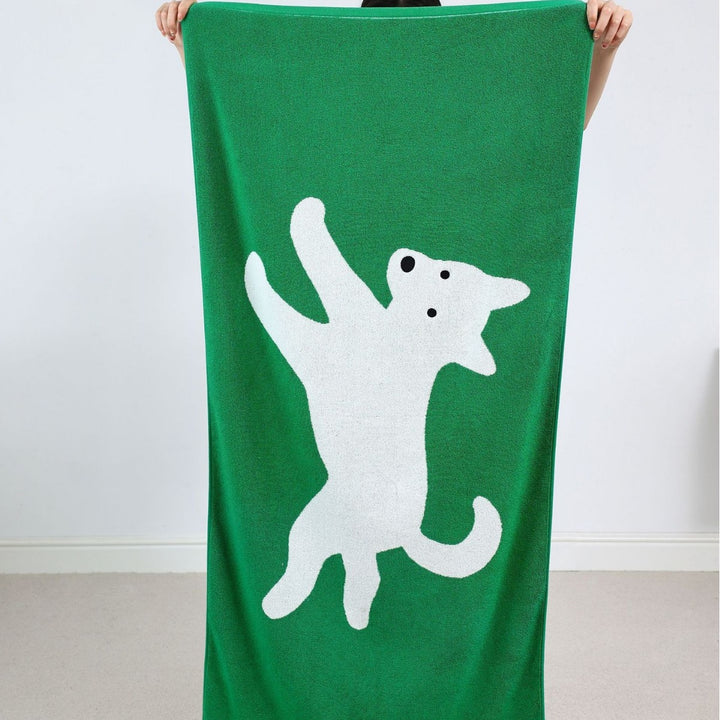 Three-piece terry towel set bath towel hand towel guest towel with leaf jacquard