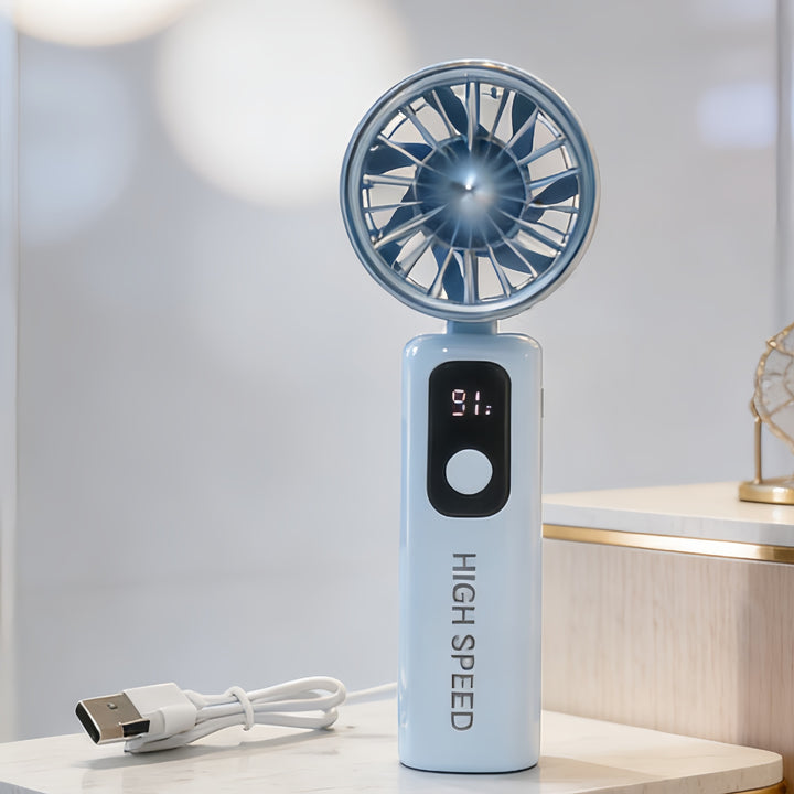 Ladies portable high-speed fan with LCD display Kalsten