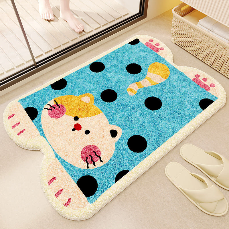 Cartoon Dog-Shaped Bath Mat