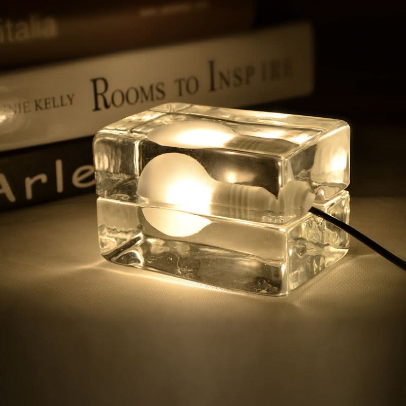 Glass Block Table Lamp with G9 Socket | Kalsten