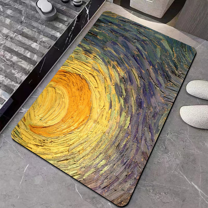 Artistic Oil Painting Bath Mat