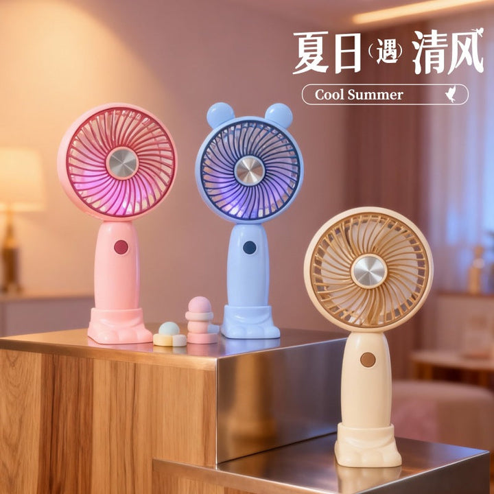 Women's Portable Hand Fan with Cute Rabbit Design Kalsten