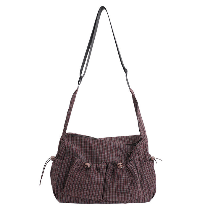 Casual Checked Shoulder Bag