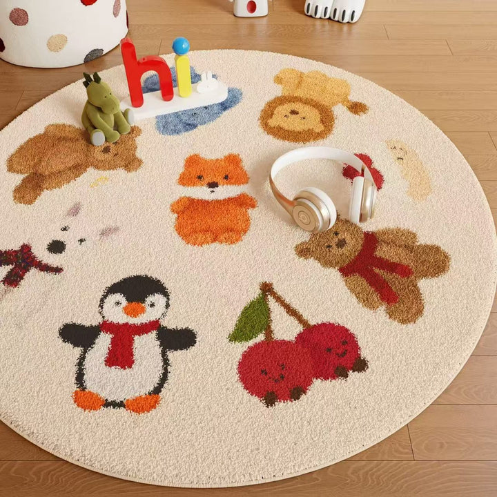 Cartoon-Themed Plush Area Rug