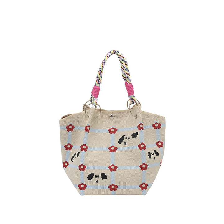 WoFloral Print Textured Handbag Kalsten