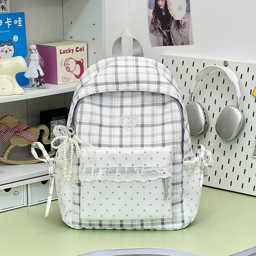 Decorative Plaid Backpack Kalsten