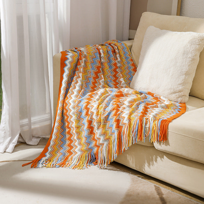 Zigzag Weave Throw Blanket Kalsten