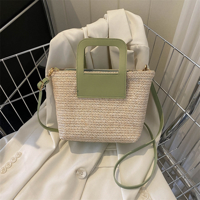 Modern Textured Woven Handheld Bag Kalsten