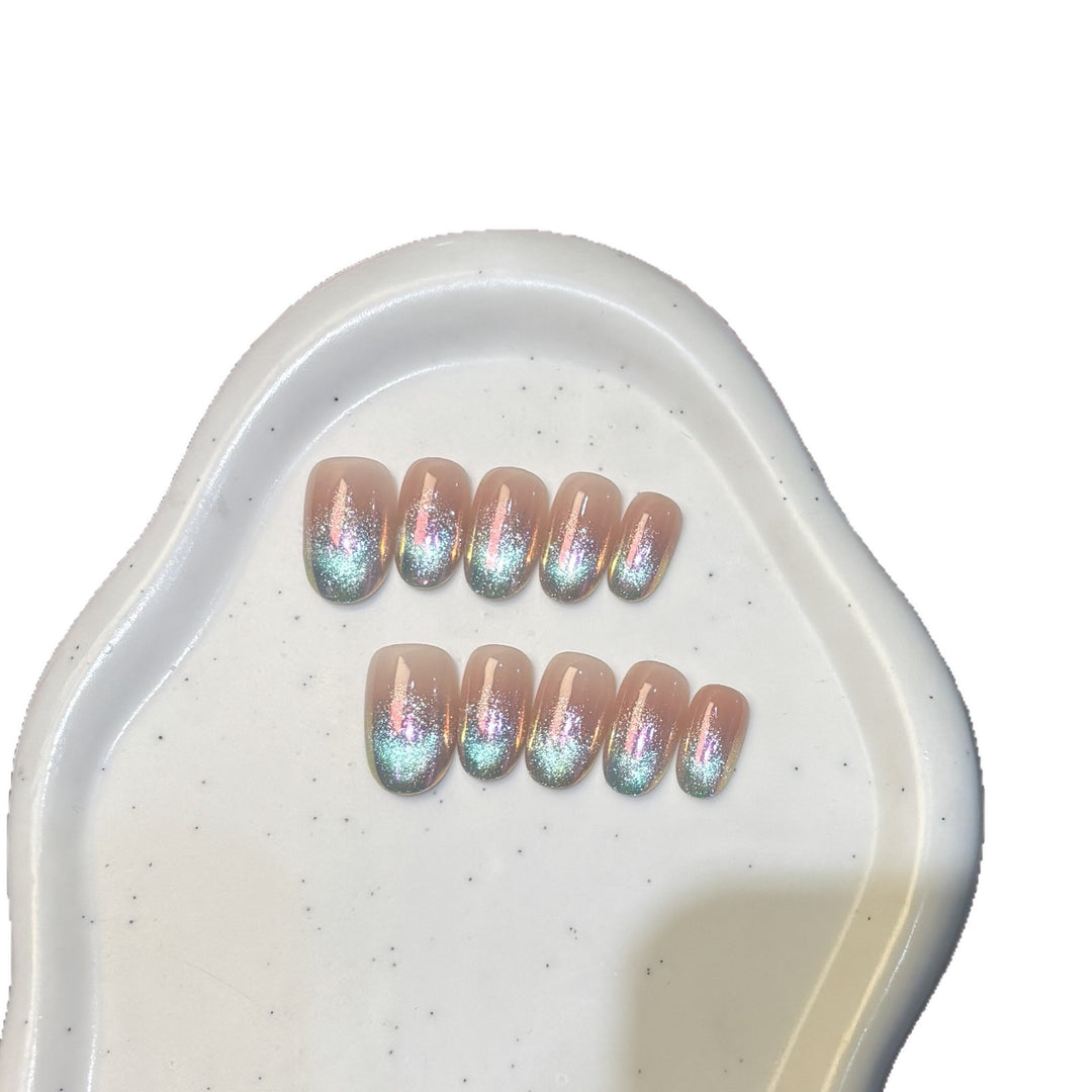 Artificial nail tips with shimmering ombre effect Kalsten