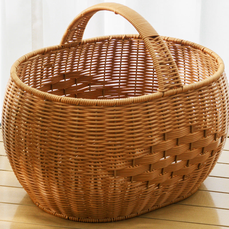 Handwoven Storage Basket with Handle Kalsten