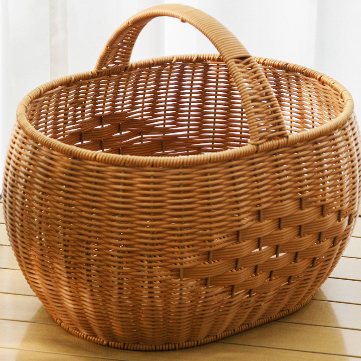 Handwoven Storage Basket with Handle Kalsten