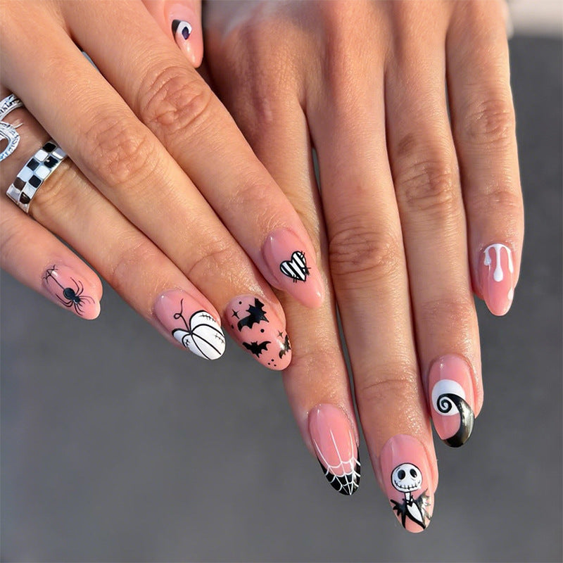 Artistic Halloween-Themed Press-On Nail Collection kalsten