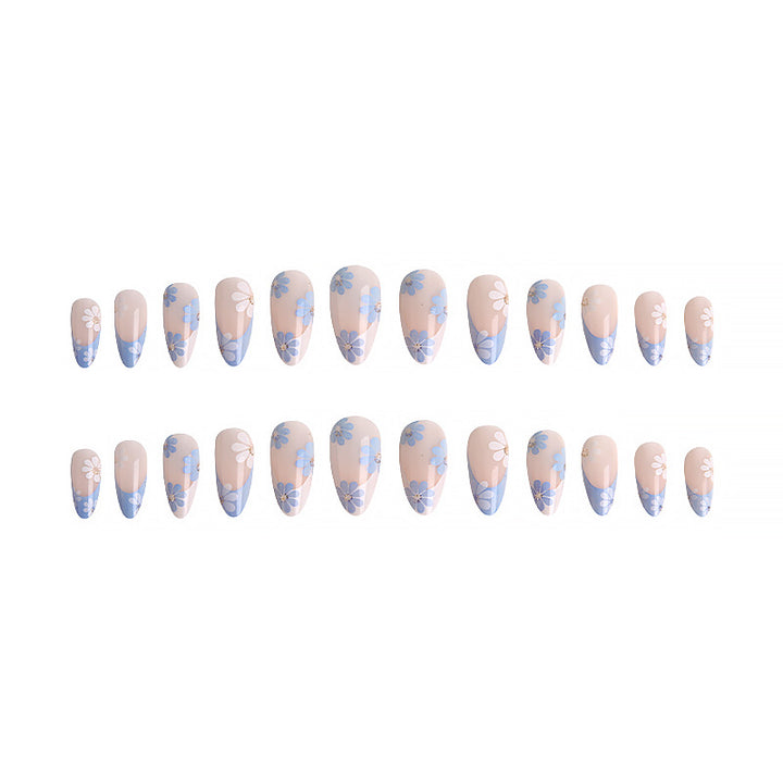 Artistic acrylic nails with flower design Kalsten