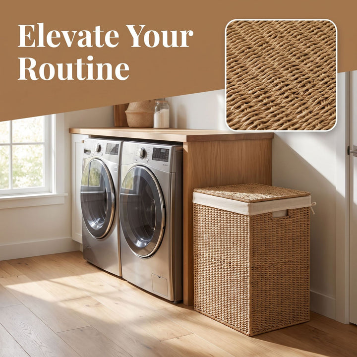 High-quality laundry basket made of natural wicker Kalsten