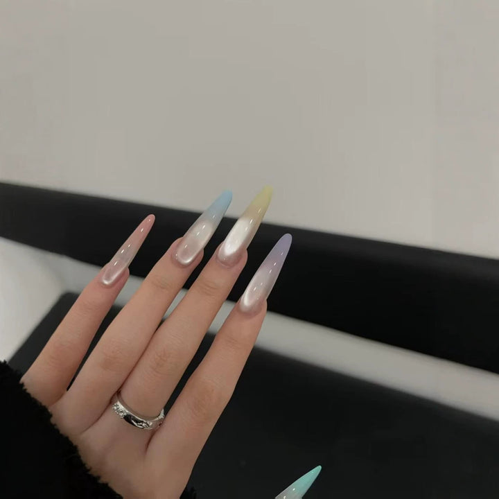 Stiletto Nail Extensions with Gradient Finish