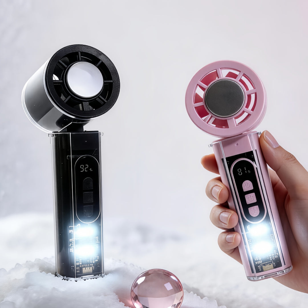 Women's portable mini handheld fan with digital control Kalsten