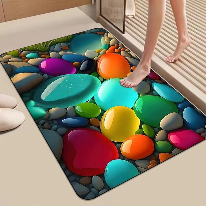 Decorative 3D Pebble Design Bath Mat Kalsten