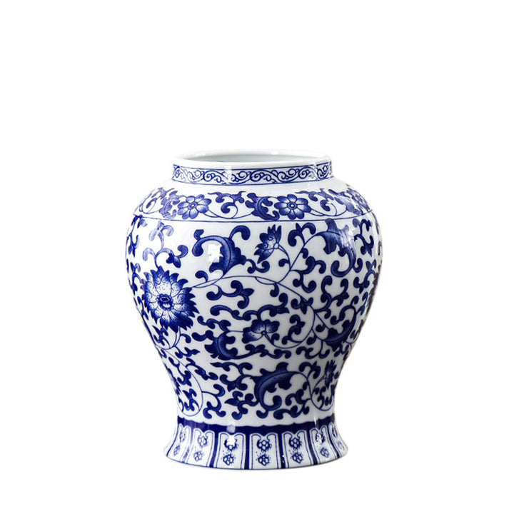 Floral Patterned Decorative Ceramic Jar Kalsten