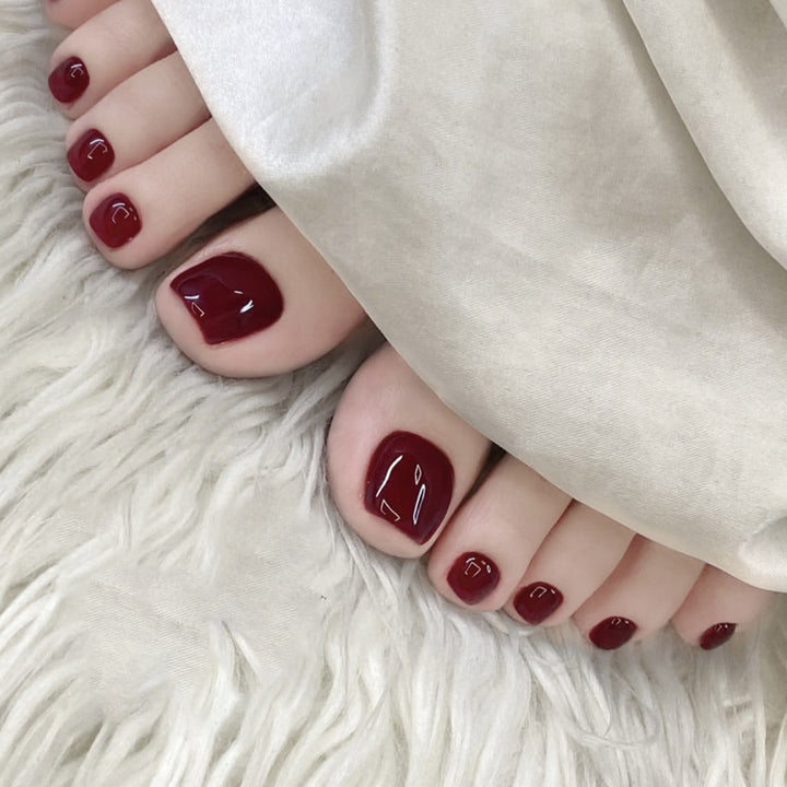 Glossy Gel Toe Nail Art Kalsten
