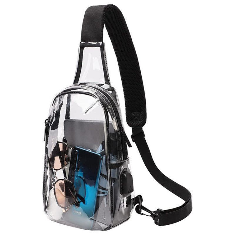 Transparent sling bag with practical multi-pocket design Kalsten