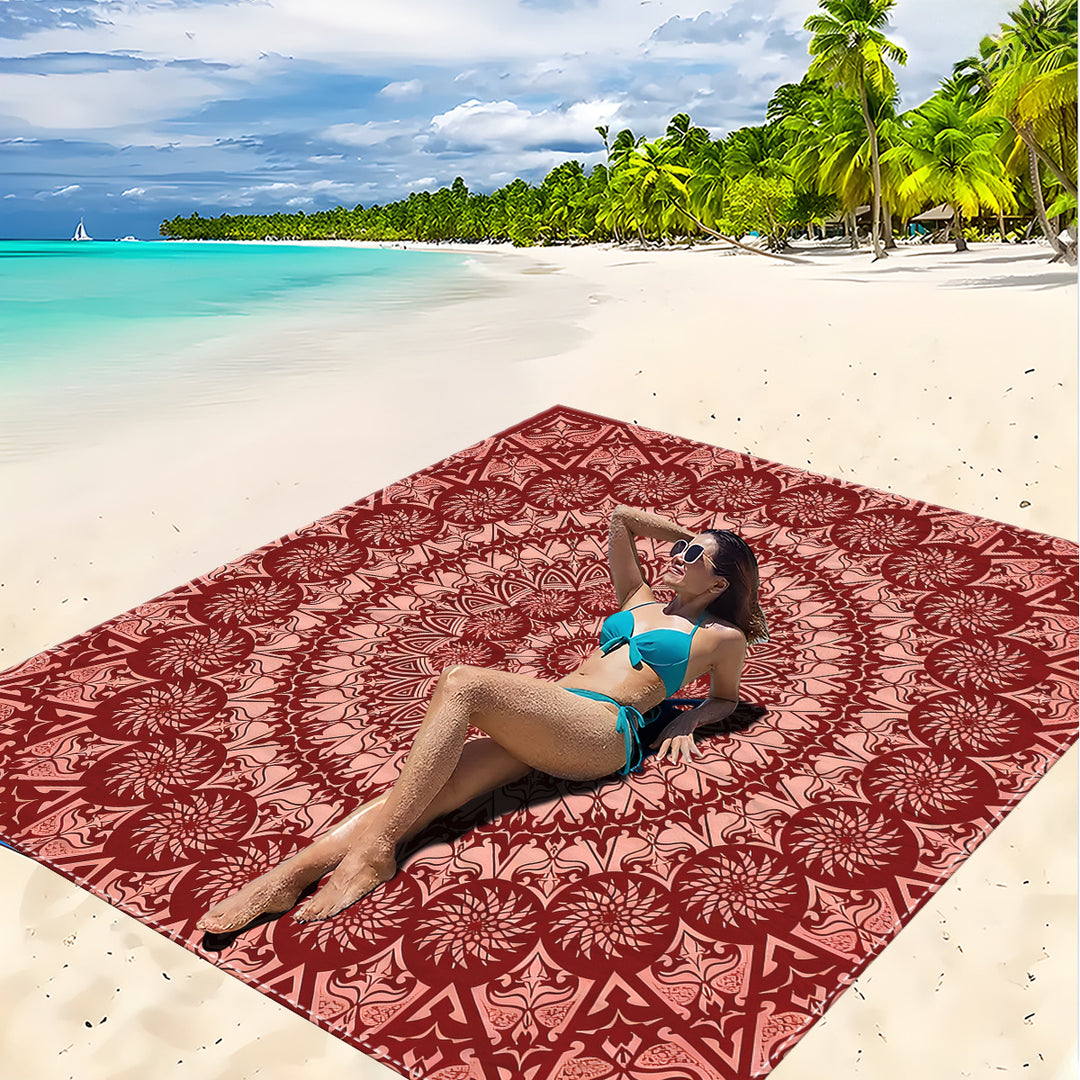 Mandala Design Beach Mat Kalsten