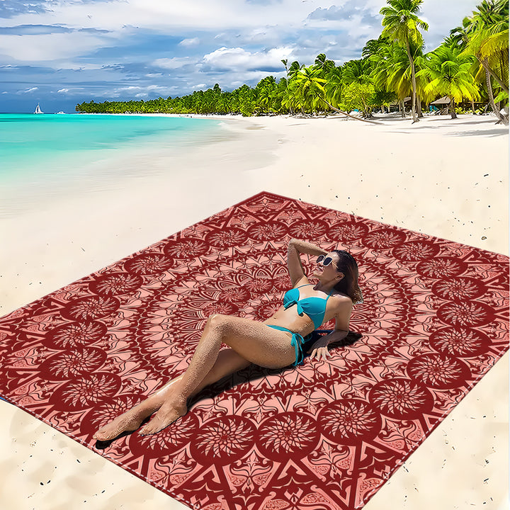 Mandala Design Beach Mat Kalsten