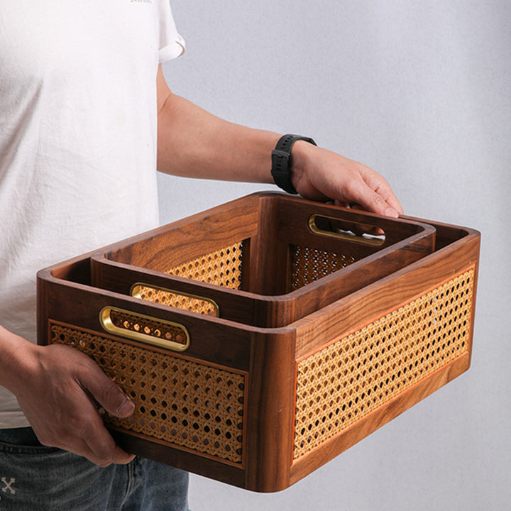 Artisan Handwoven Storage Crate Kalsten