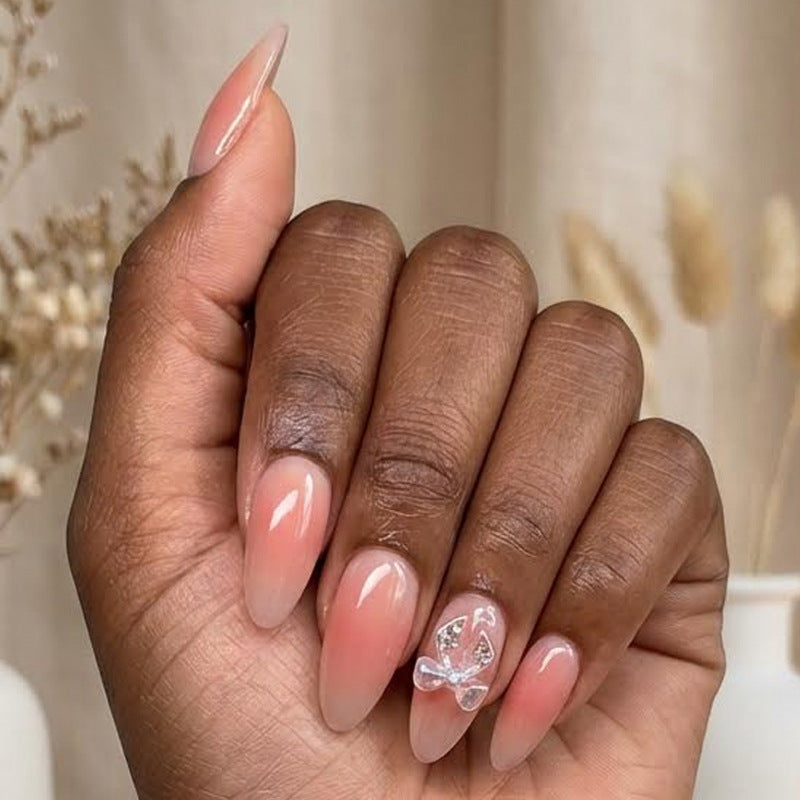 Nail set with elegant ombre effects and sparkling accents Kalsten