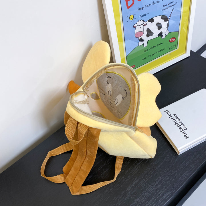 Plush Backpack in Cheese Design Kalsten
