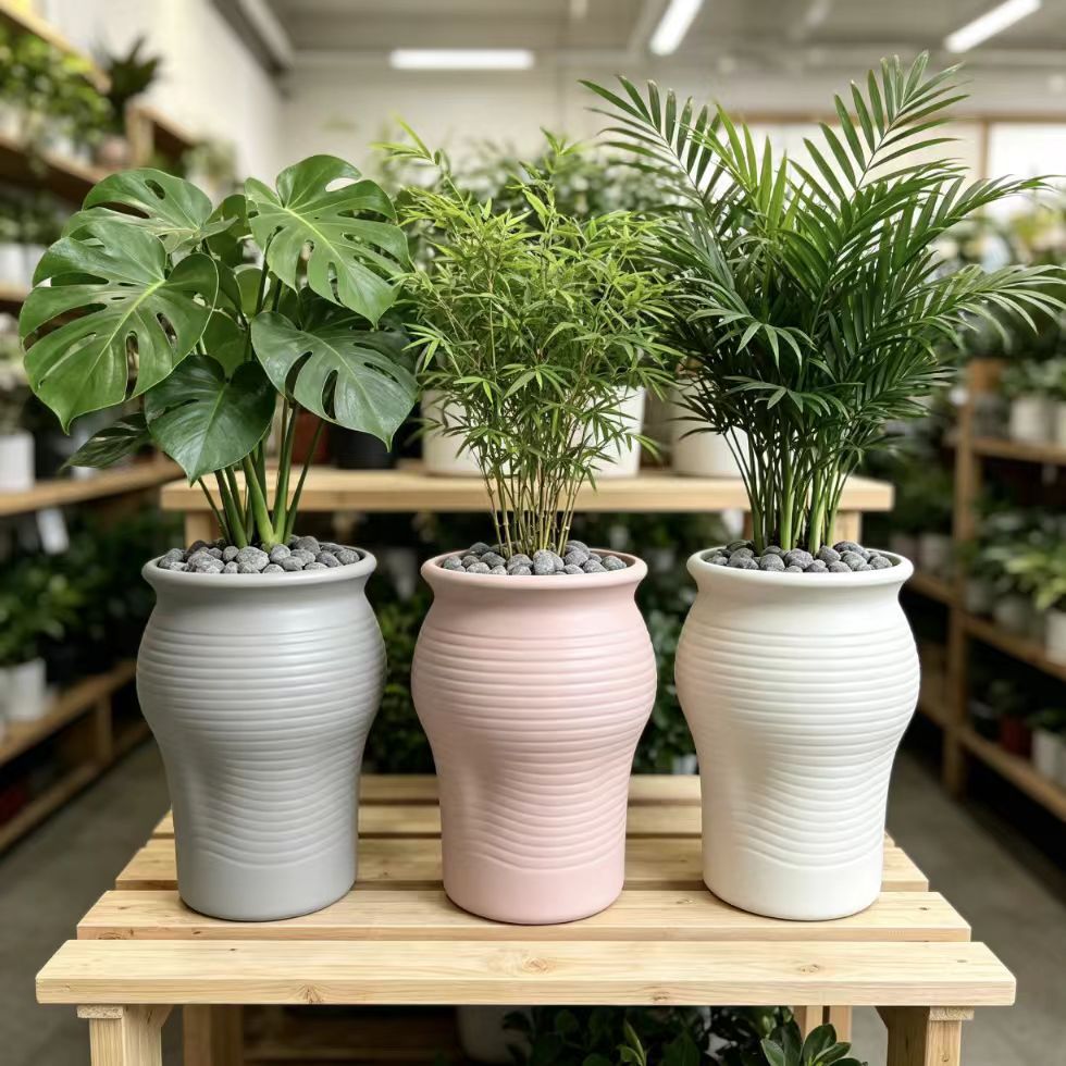 Decorative Textured Planter Vase Kalsten