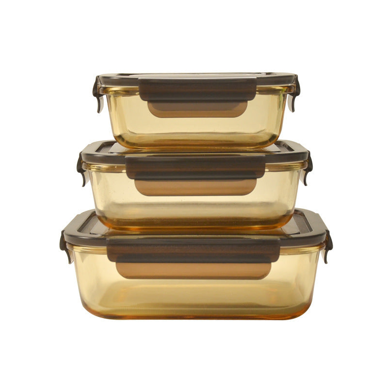 Women airtight storage box set made of glass Kalsten