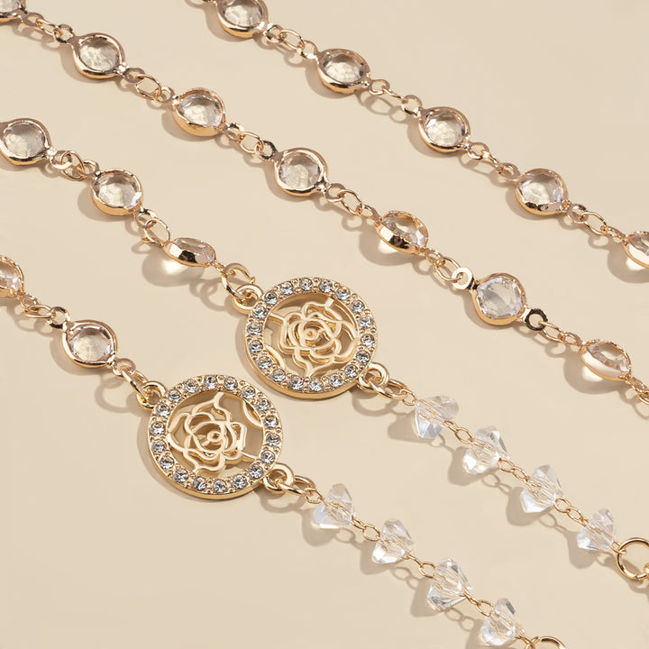 Glamorous Crystal-Embellished Eyewear Chain kalsten