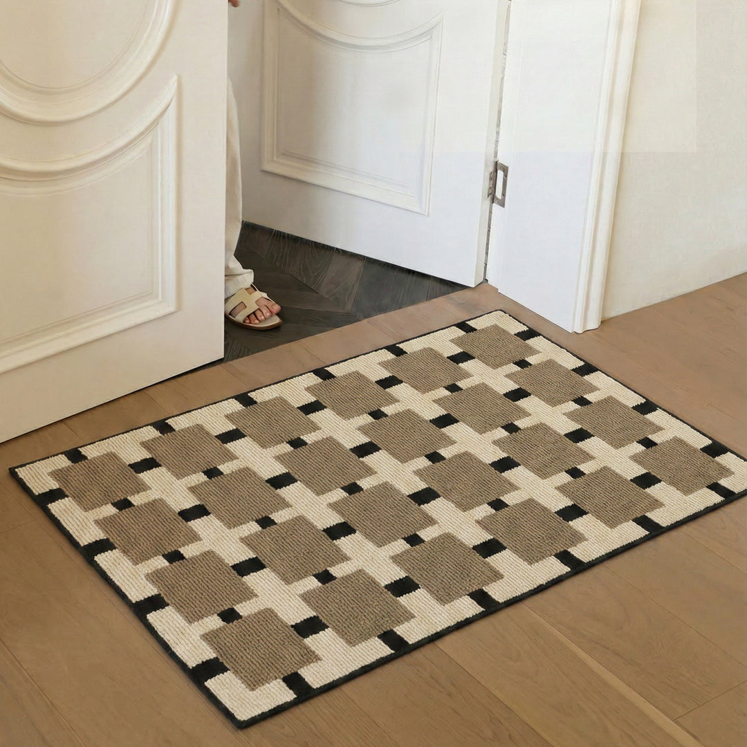 Geometric Tile Print Area Rug