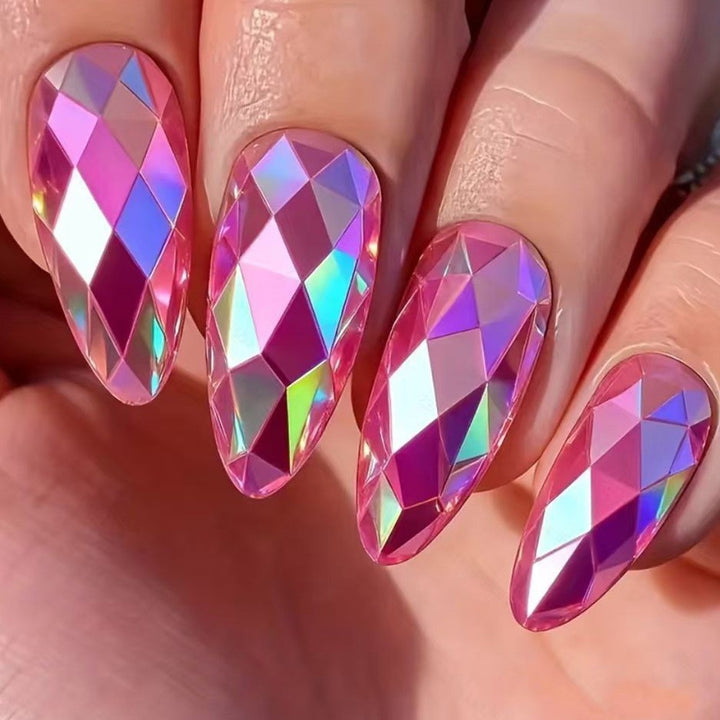 Eye-catching 3D art nails in crystal design Kalsten
