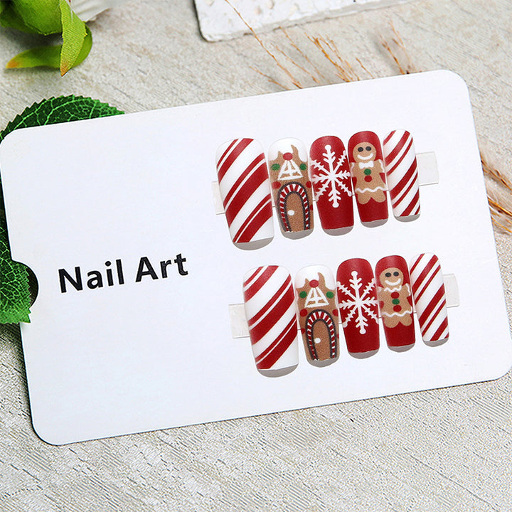Festive artificial nails with winter motifs Kalsten