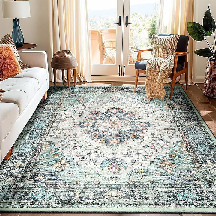 Elegant Floral Pattern Area Rug Kalsten