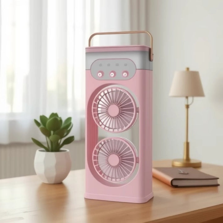 Ladies portable double fan Kalsten