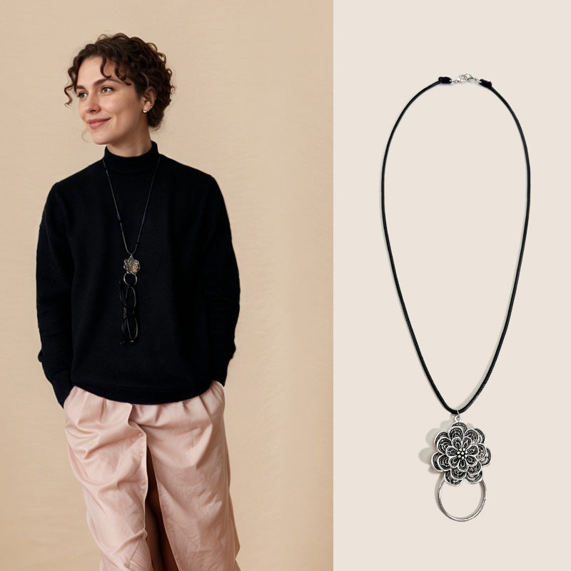 Floral Embellished Statement Necklace Kalsten