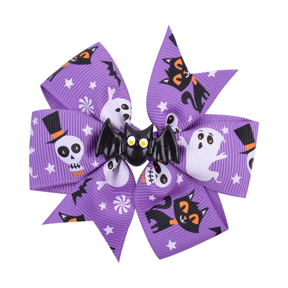 Halloween-Themed Hair Bow Clip Kalsten