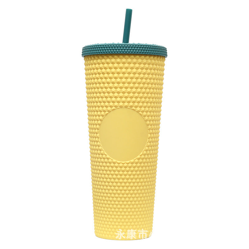 Ladies High-Quality Glitter Drinking Cup with Leak-Proof Lid and Integrated Straw Kalsten
