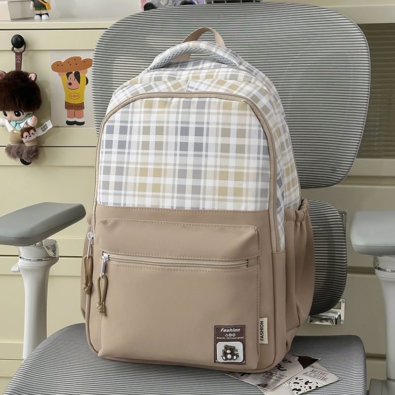 Stylish Plaid Design Backpack Kalsten