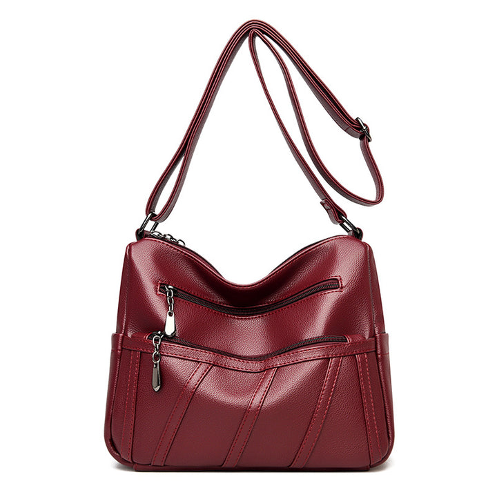 Elegant Zip-Detail Shoulder Bag Kalsten