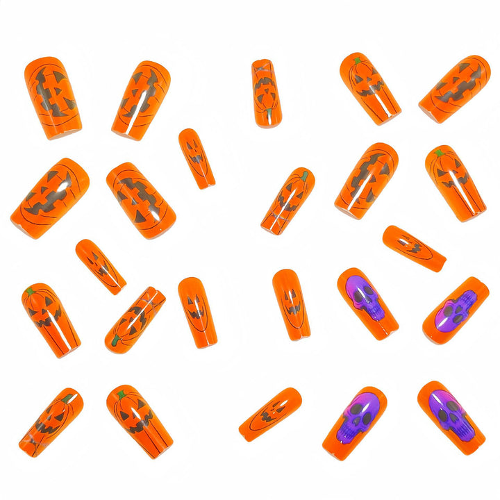 Halloween artificial nails with vibrant spooky design Kalsten