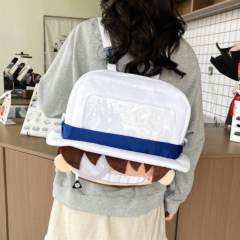 Plush backpack with clear window Kalsten